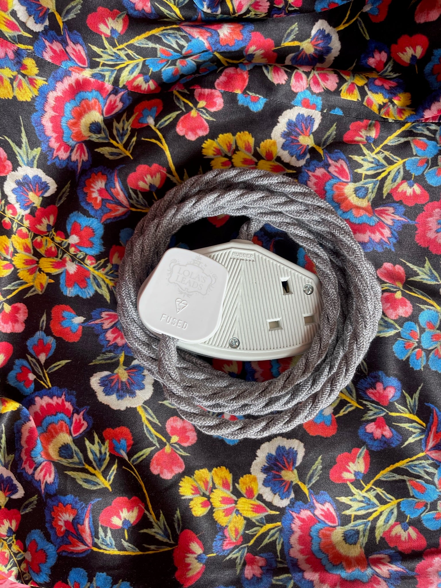 Ash Linen - Lola's Leads Fabric Extension Cable - Image 3