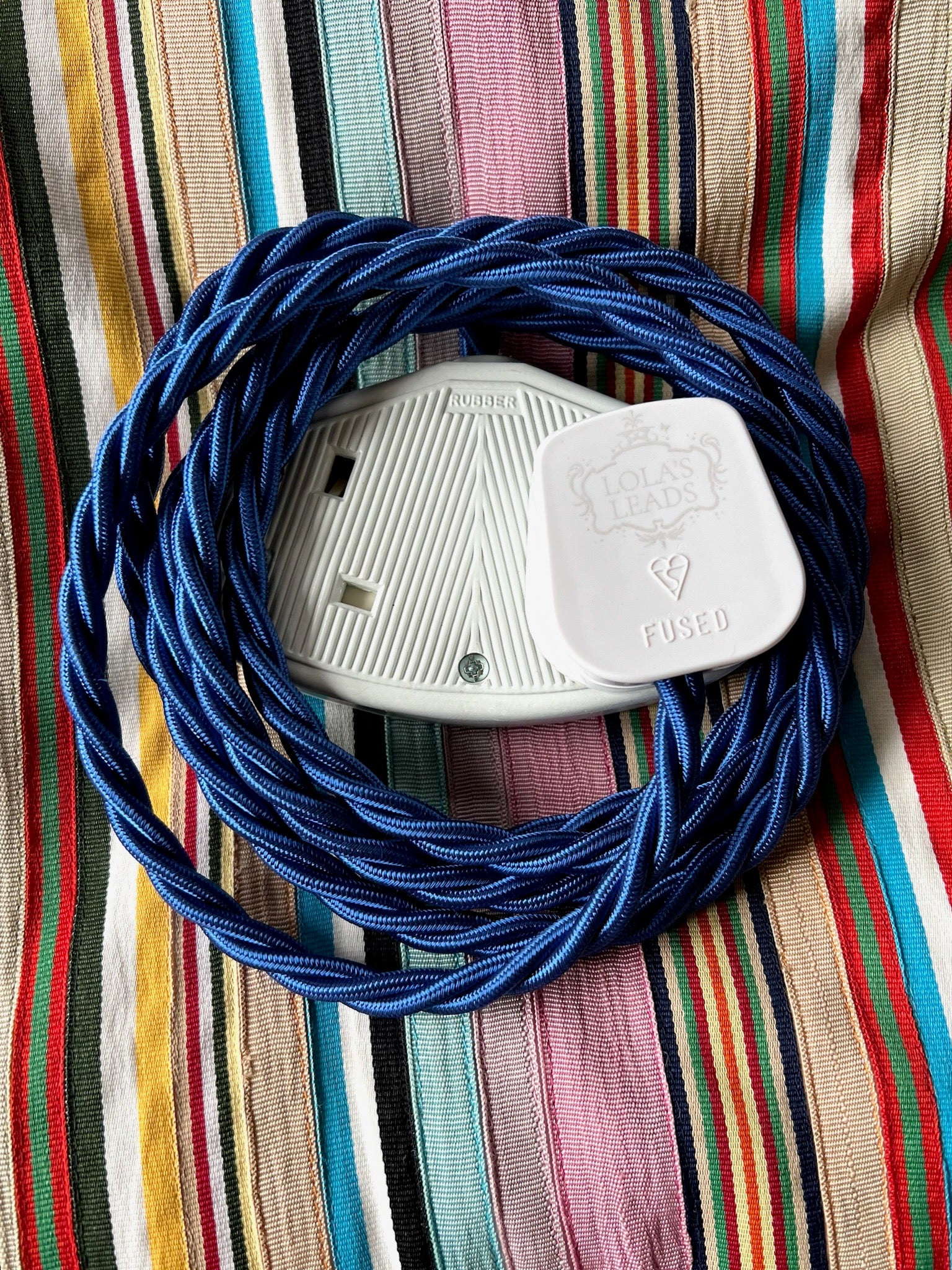 Cobalt - Lola's Leads Fabric Extension Cable - Image 5